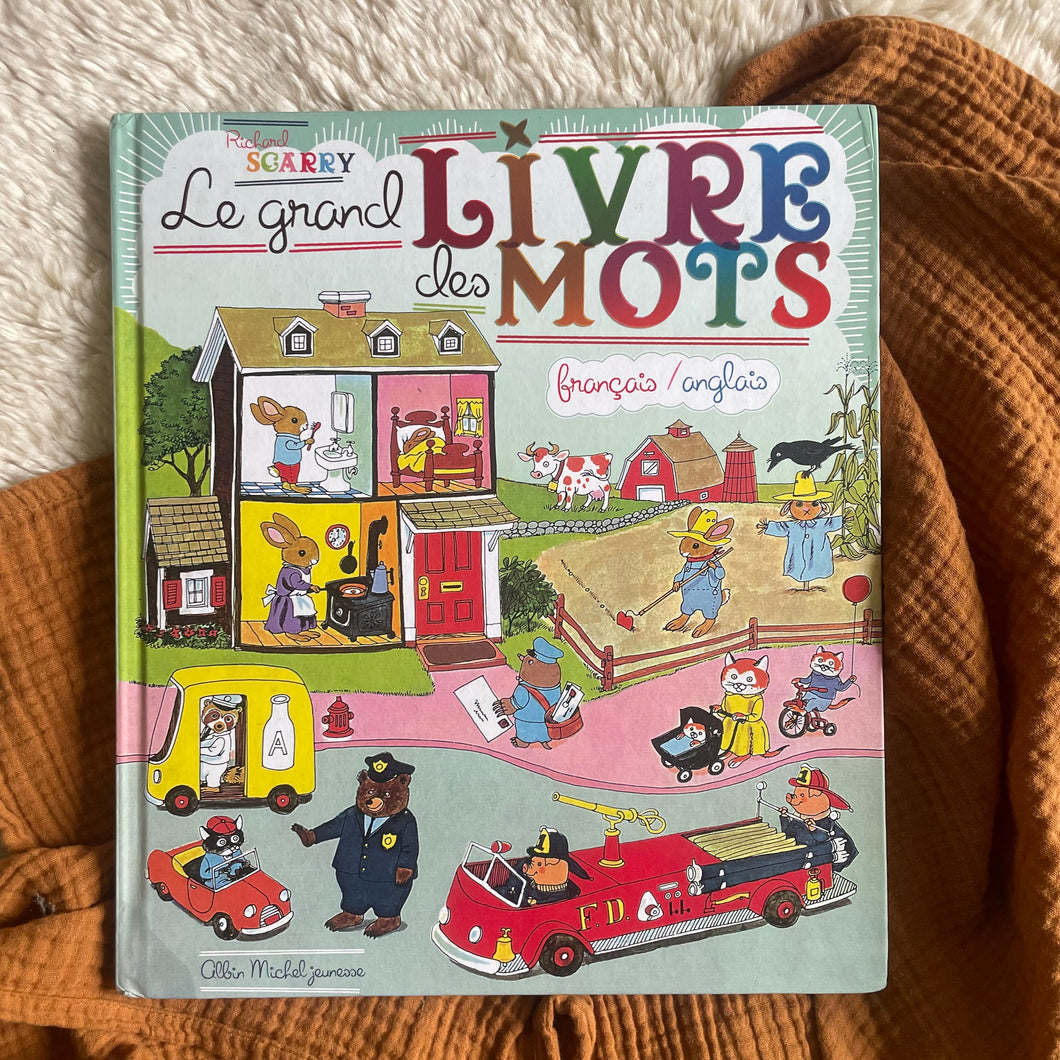 Le grand livre des mots - Bilingue - Richard Scarry