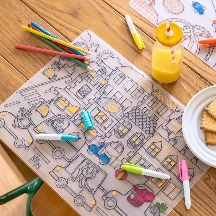 Set en silicone à colorier + 5 feutres