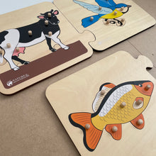 Cargar imagen en el visor de la galería, 3 puzzles animaux vertébrés - Montessori
